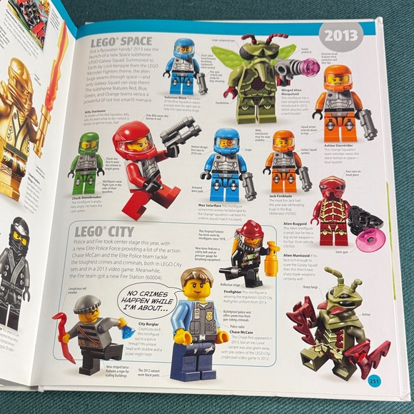 LEGO Minifigure Year by Year A Visual History Hardcover Book with 3 Figures - Picture 9 of 10
